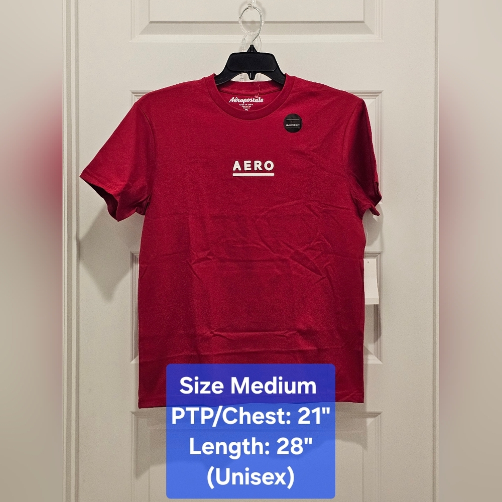 Aero Short Sleeve Crew Neck T-Shirt, NWT, Size Medium (Unisex)